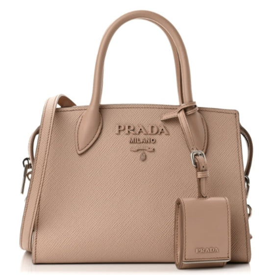 Medium Saffiano Cuir Monochrome Tote - twins