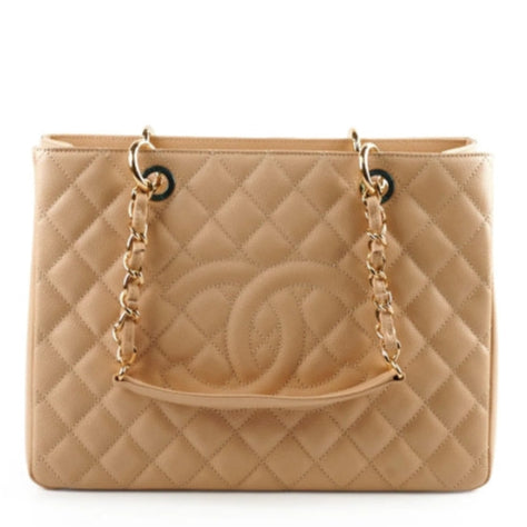 Grand Shopping Tote Quilted Caviar Twins