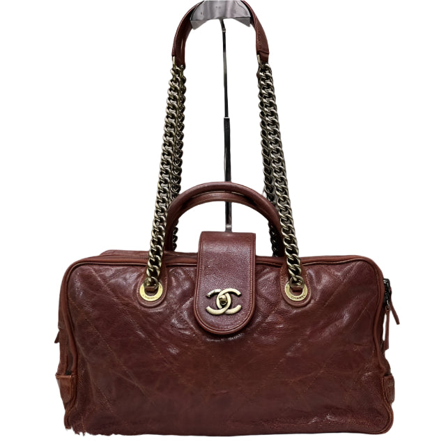 Leather bowling bag twins