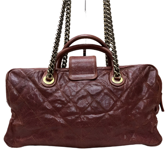 Leather bowling bag twins
