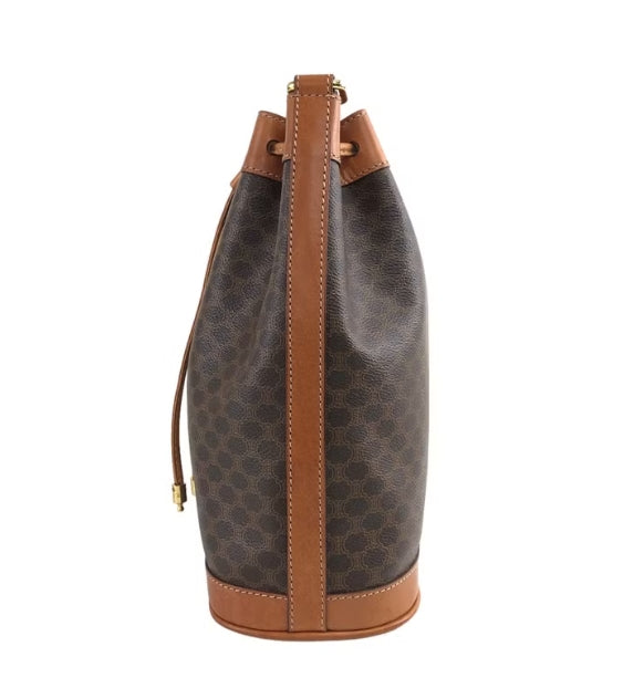 Macadam Canvas Shoulder Bag PVC Leather Brown - twins