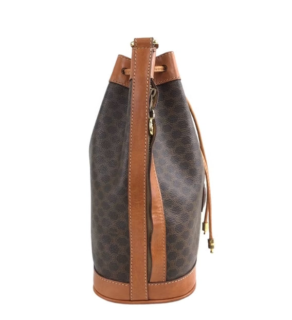 Macadam Canvas Shoulder Bag PVC Leather Brown - twins