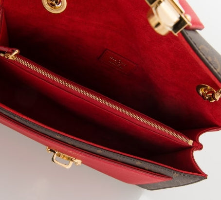 Cerise Monogram Canvas Victoire Bag twins