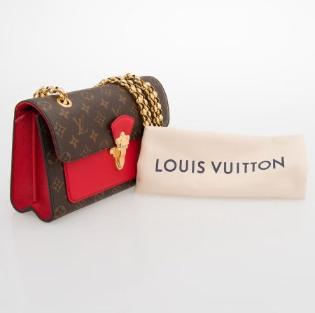 Cerise Monogram Canvas Victoire Bag twins