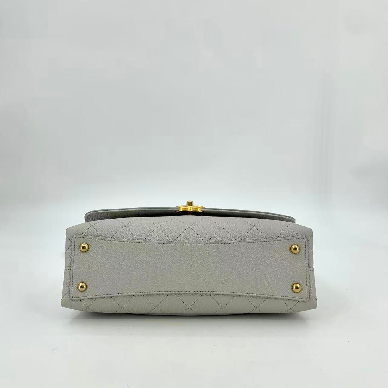 Chic Affinity Top Handle Bag Stitched Caviar Medium