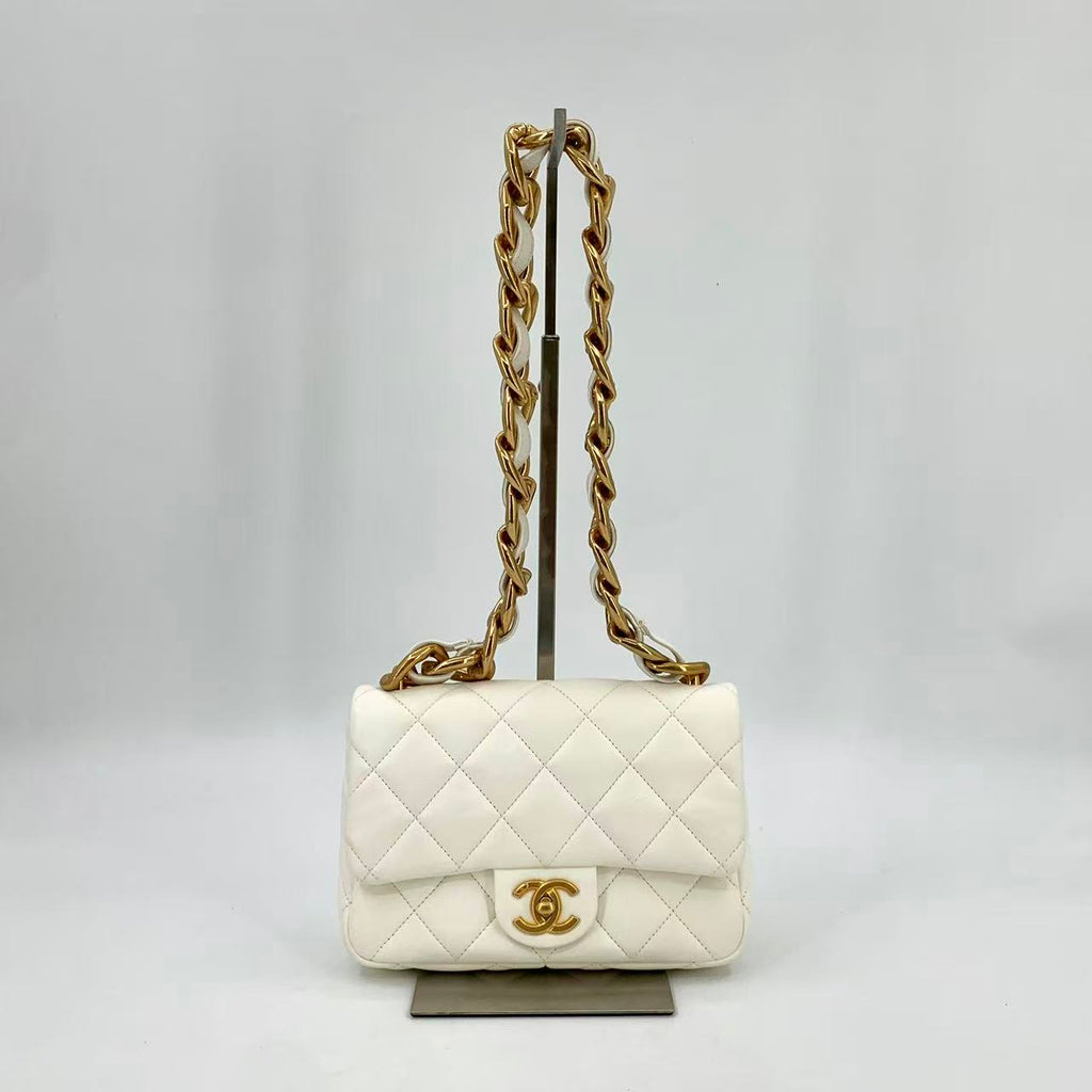 Funky Town Flap Bag Quilted Lambskin Small
