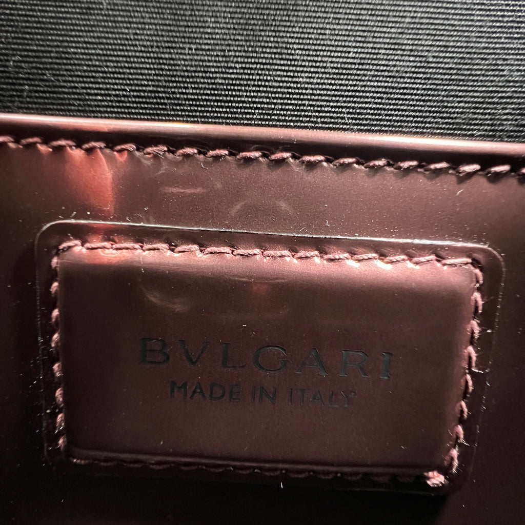Serpenti Forever Square Shoulder Bag Metallic Leather Small Twins