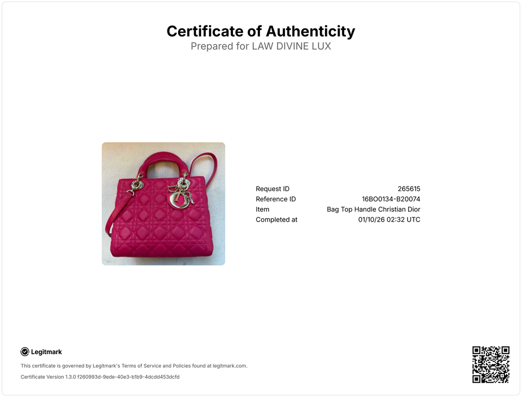 Lady Dior Bag Cannage Quilt Lambskin Medium
