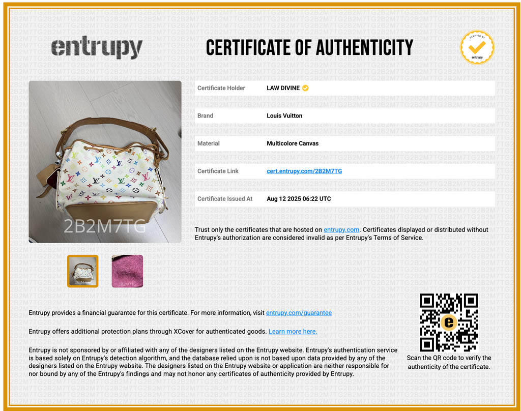 Louis Vuitton Monogram Multicolor Petit Noe White B10457 twins