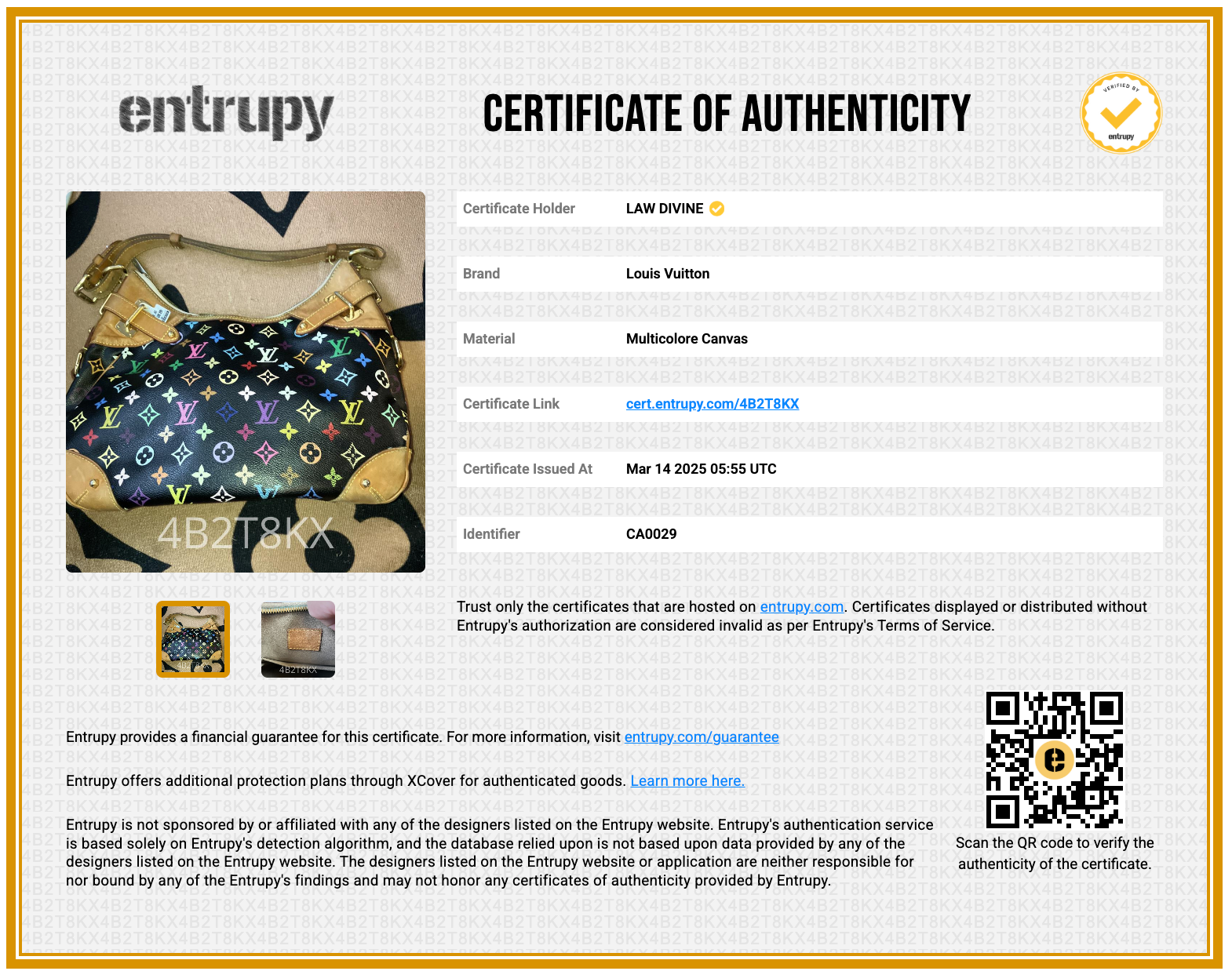 Louis Vuitton Greta Handbag Monogram Multicolor B6551 twins