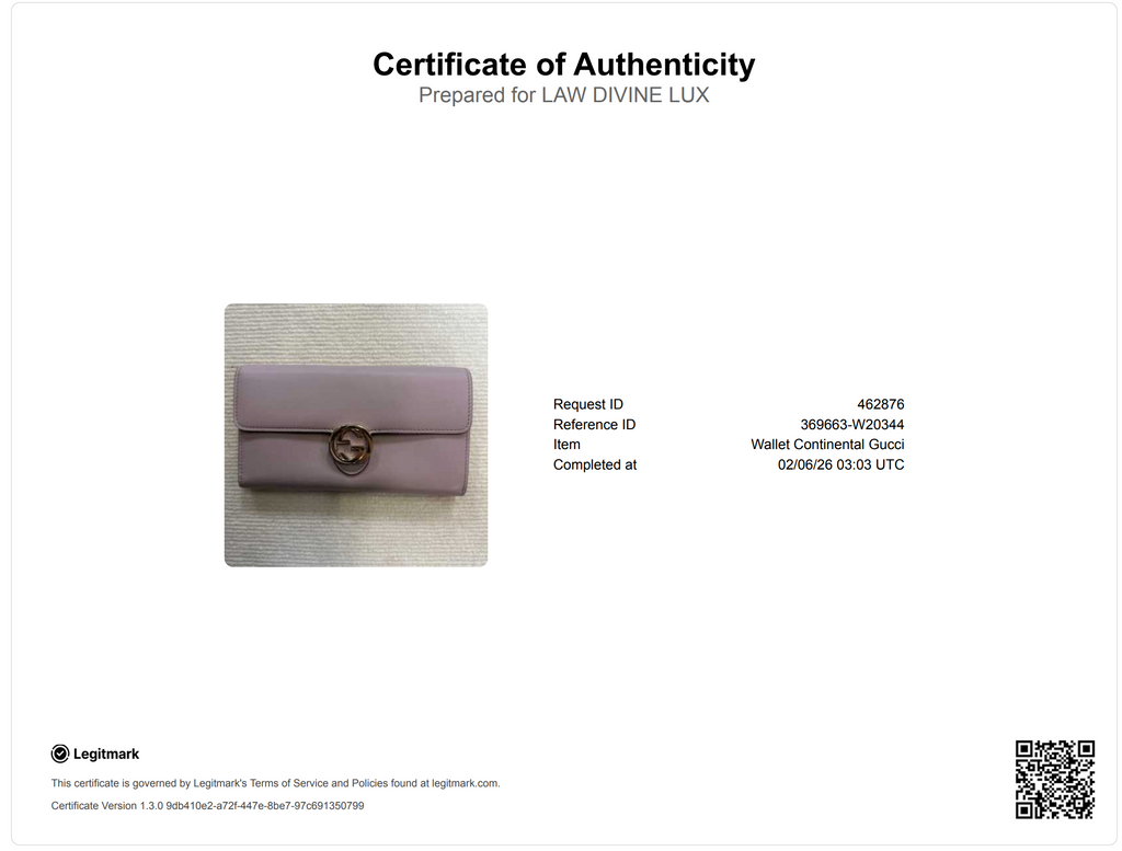 Gucci purple leather long wallet