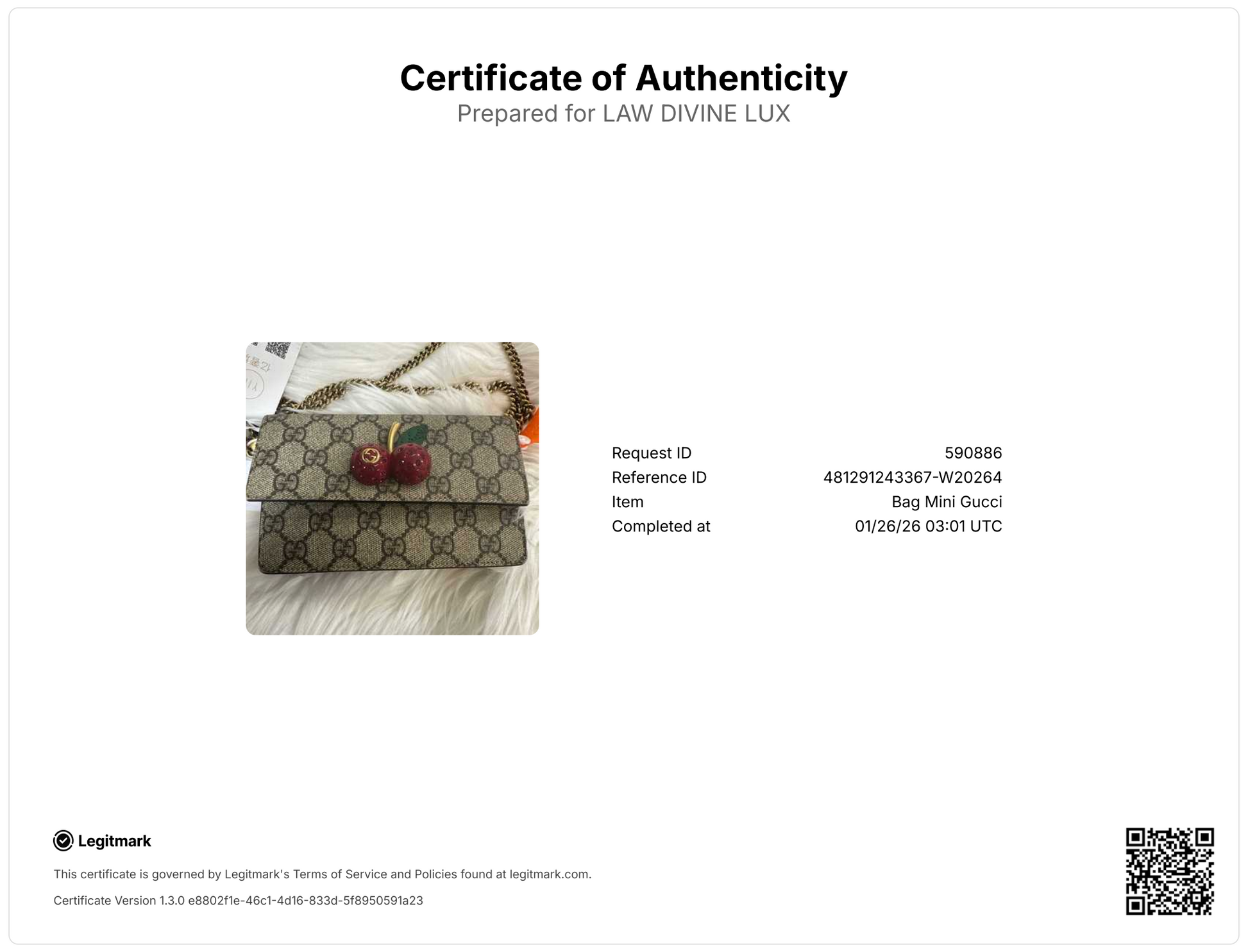 Cherries Wallet on Chain GG Coated Canvas Mini