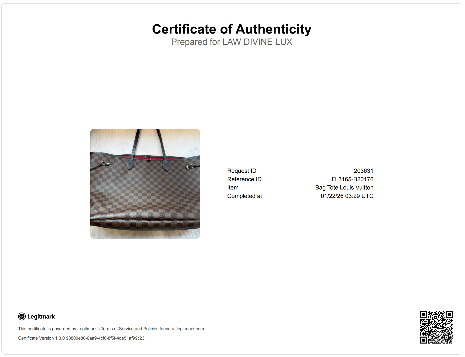 Louis Vuitton Neverfull Tote Damier GM