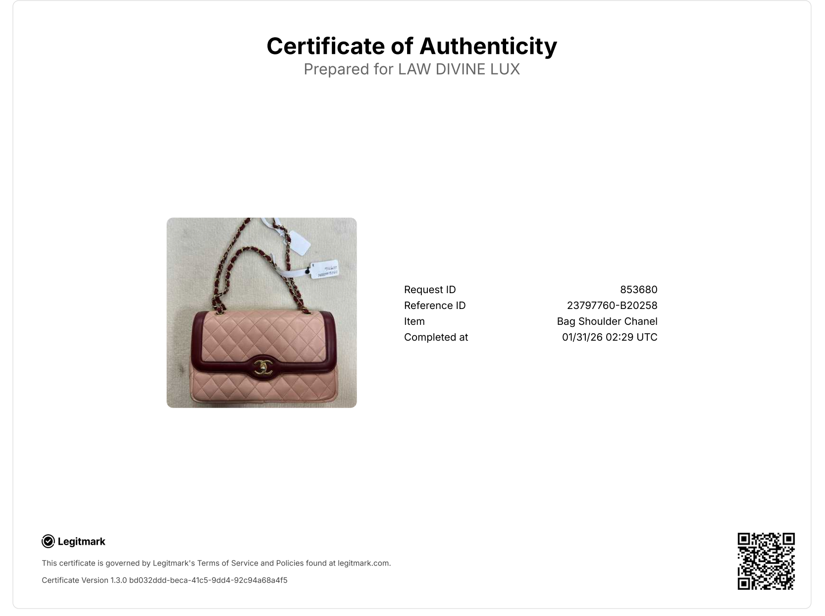Pink Medium Lambskin Two Tone Day Flap B20258