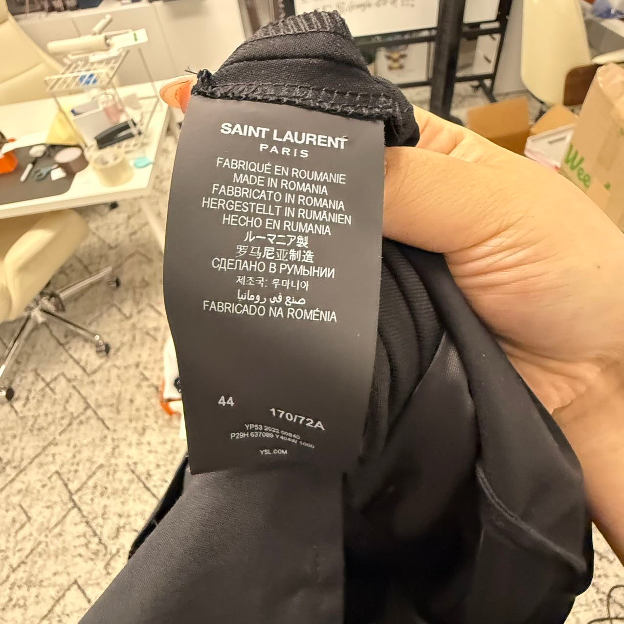 PRE-Owned Saint Laurent PANTS IN WOOL GABARDINE
