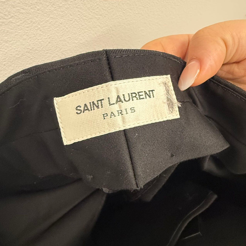 PRE-Owned Saint Laurent PANTS IN WOOL GABARDINE