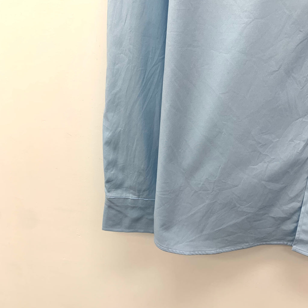 Burberry Blue Logo Pocket Detail Cotton Button Front Shirt XL