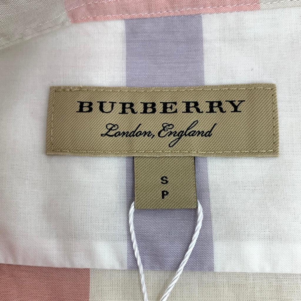 Burberry Brit Pink Check Print Cotton Button Front Shirt S