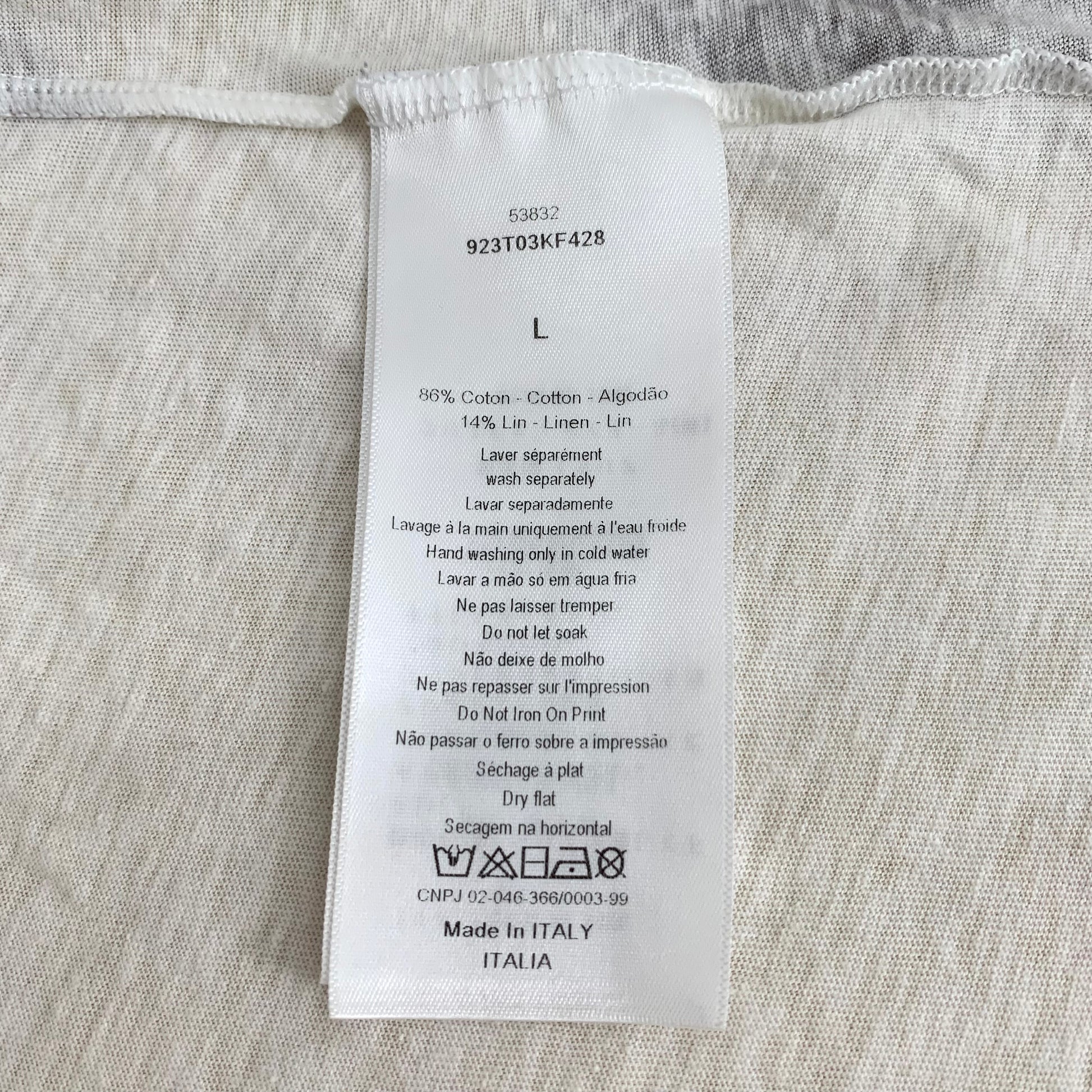 Christian Dior Tie-Dye Print Crew Neck T-Shirt