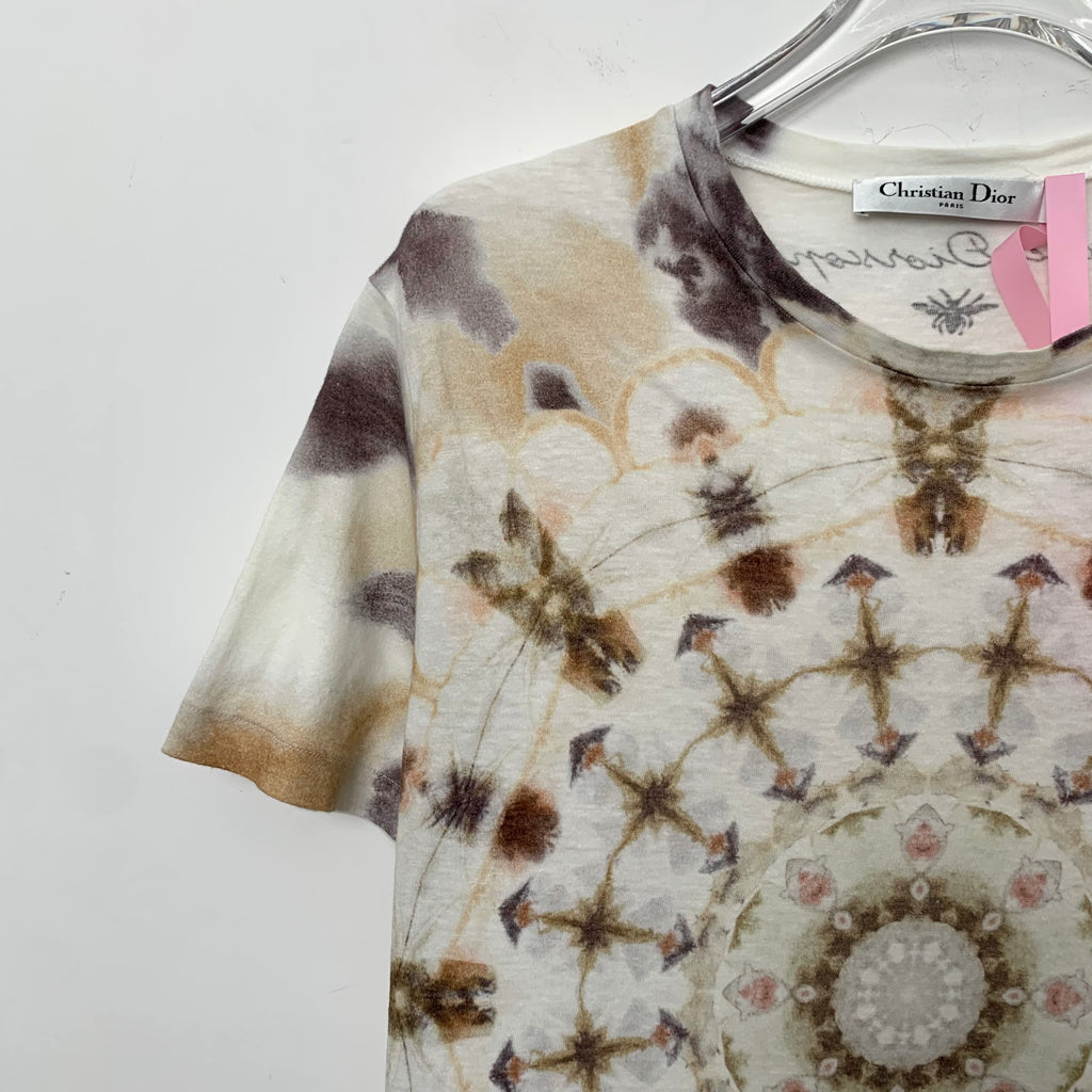 Christian Dior Tie-Dye Print Crew Neck T-Shirt