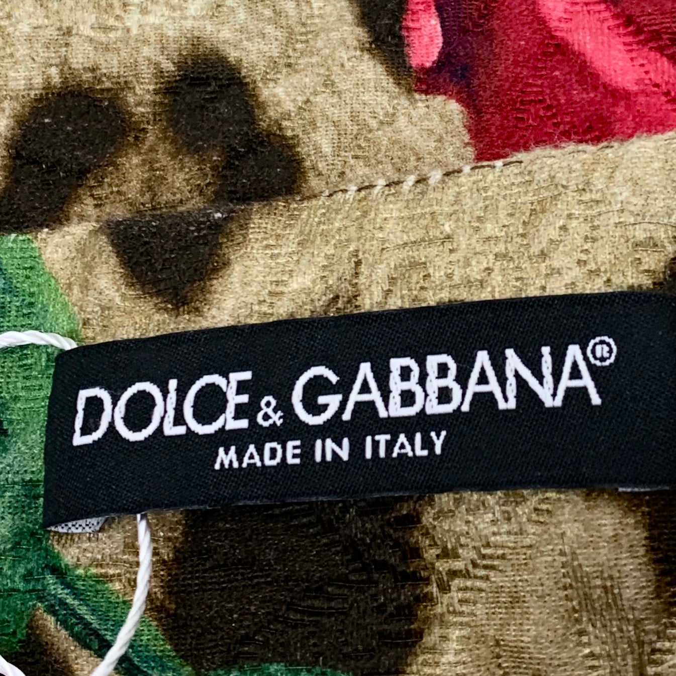 Dolce & Gabbana Brown Rose and Leopard Print Jacquard Mini Skirt S
