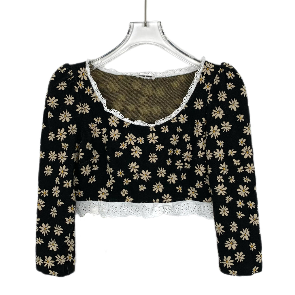 Miu Miu  2020 Floral Print Crop Top S