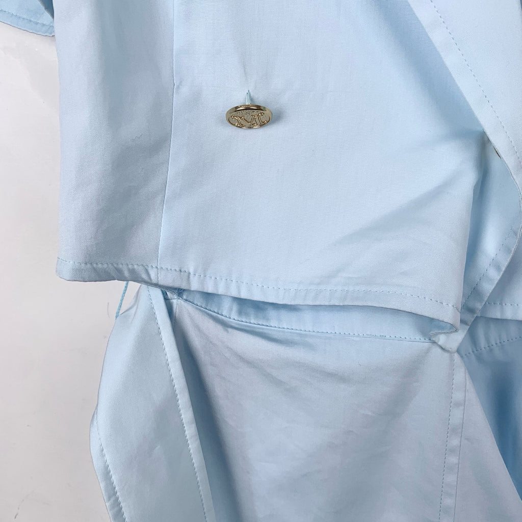 Max Mara V-Neck Long Blue Dresses 42