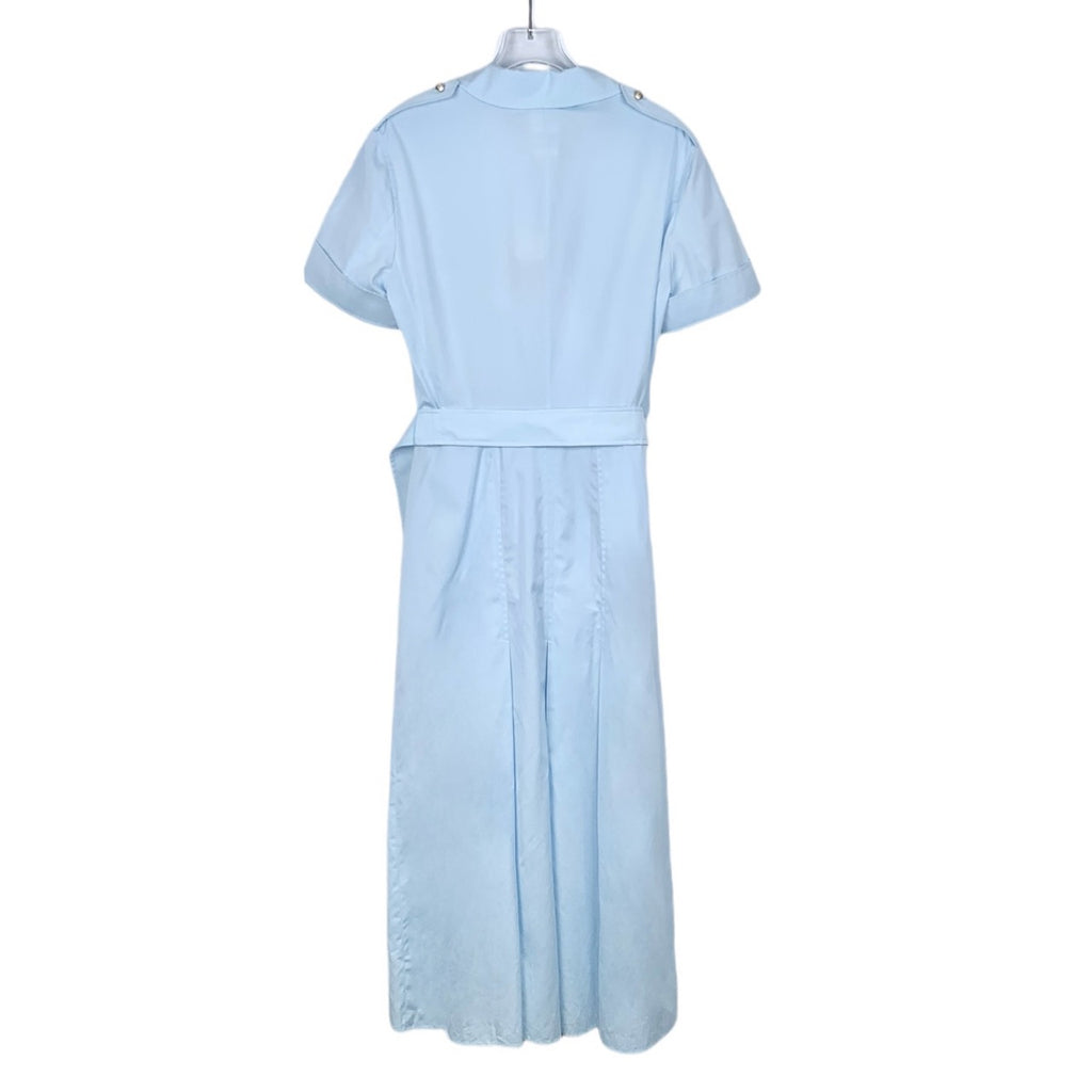 Max Mara V-Neck Long Blue Dresses 42