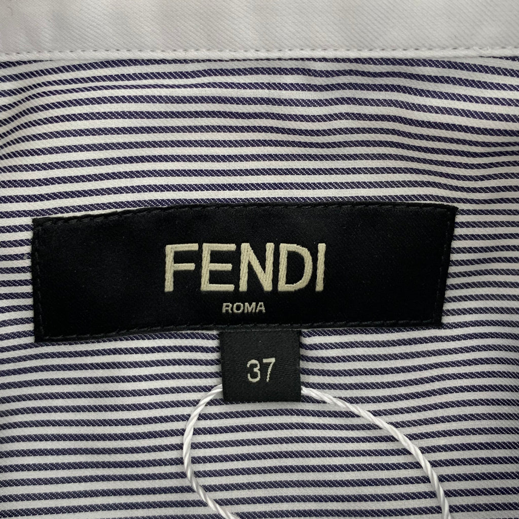 Fendi Fendi Blue Cotton Long Sleeve Shirt  37