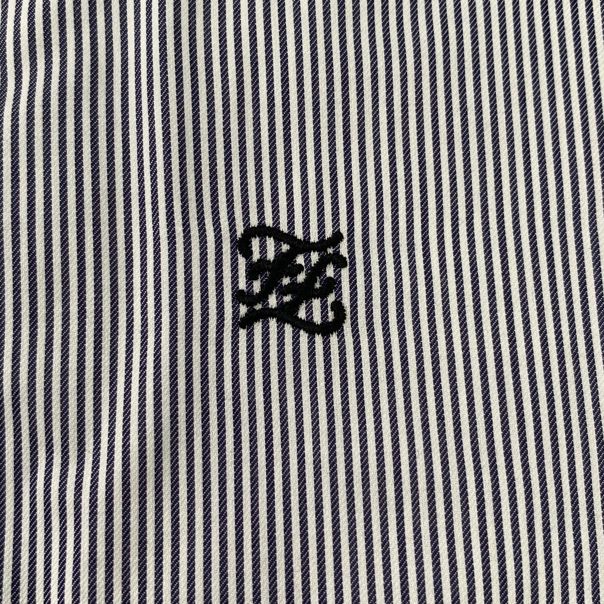 Fendi Fendi Blue Cotton Long Sleeve Shirt  37