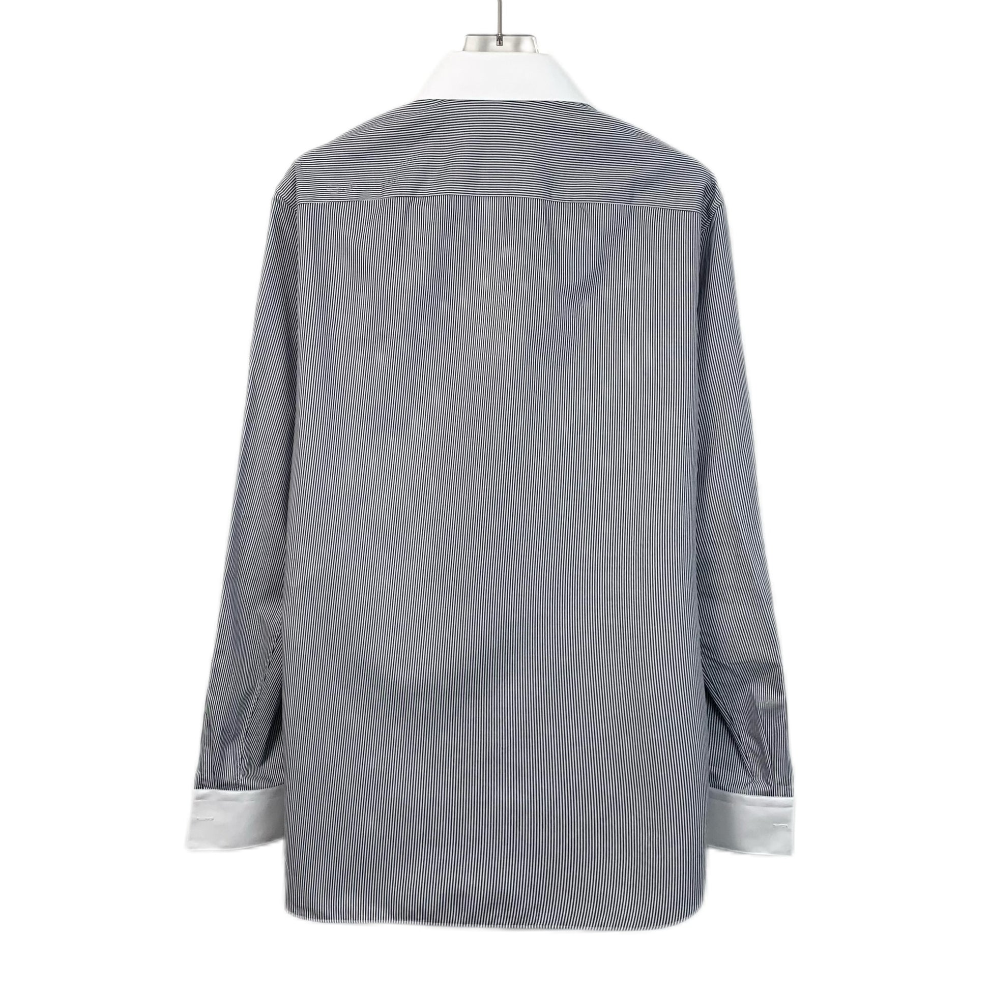 Fendi Fendi Blue Cotton Long Sleeve Shirt  37