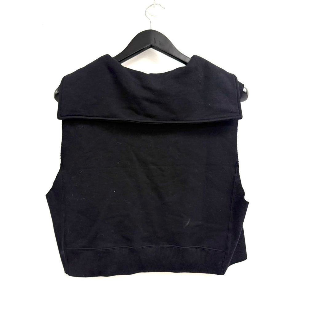 Miu Miu Felpa logo-embroidered sleeveless top in black xs