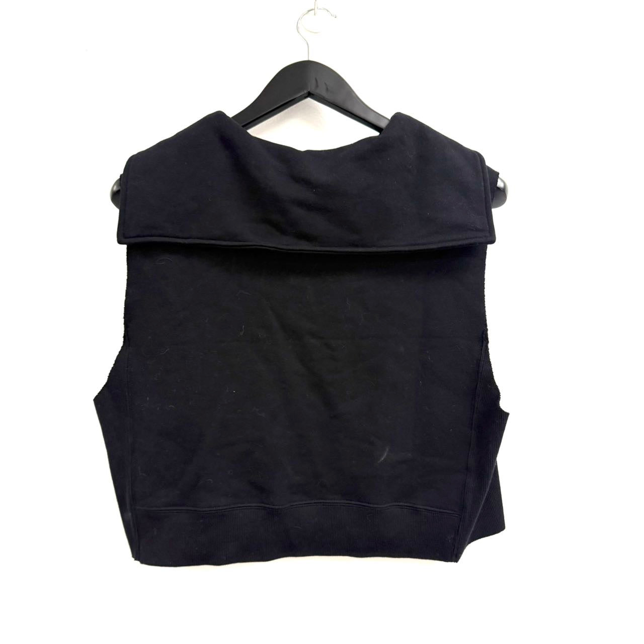 Miu Miu Felpa logo-embroidered sleeveless top in black xs
