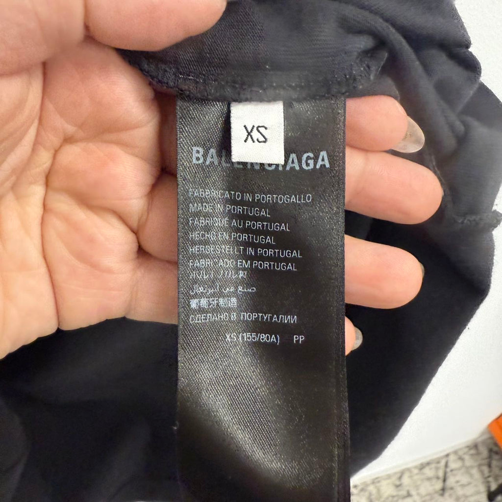 Balenciaga Black Hand-Drawn T-Shirt XS