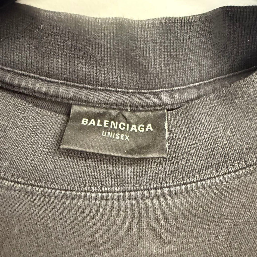 Balenciaga Black Hand-Drawn T-Shirt XS