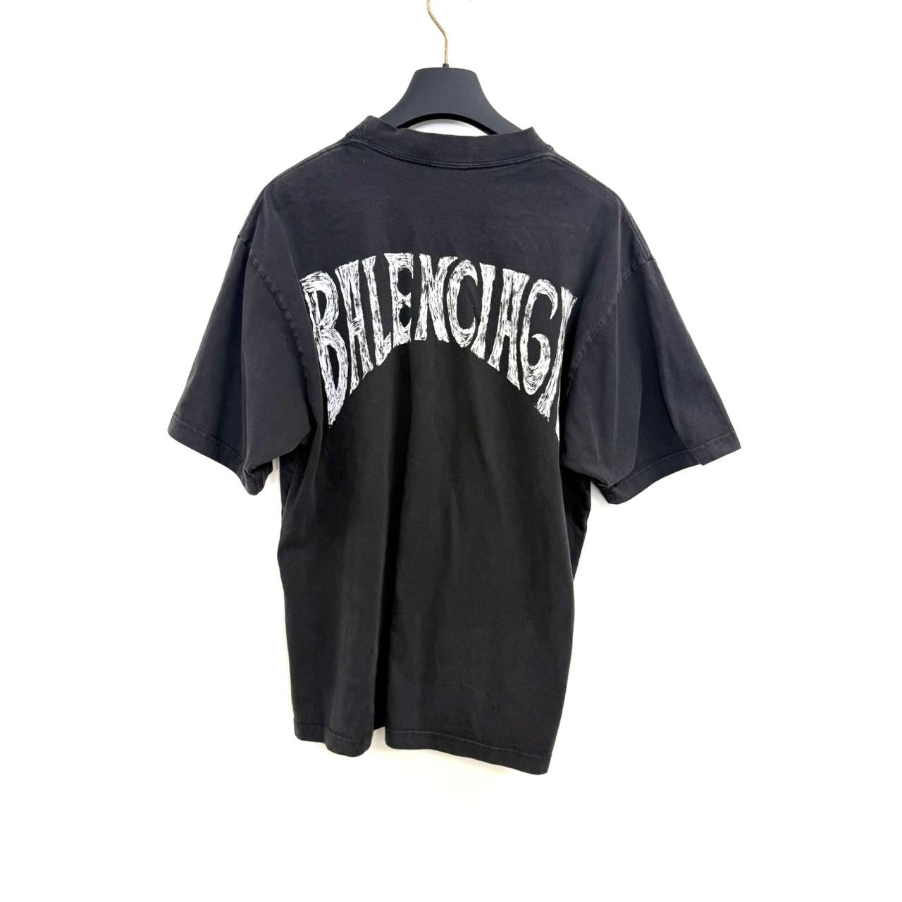 Balenciaga Black Hand-Drawn T-Shirt XS