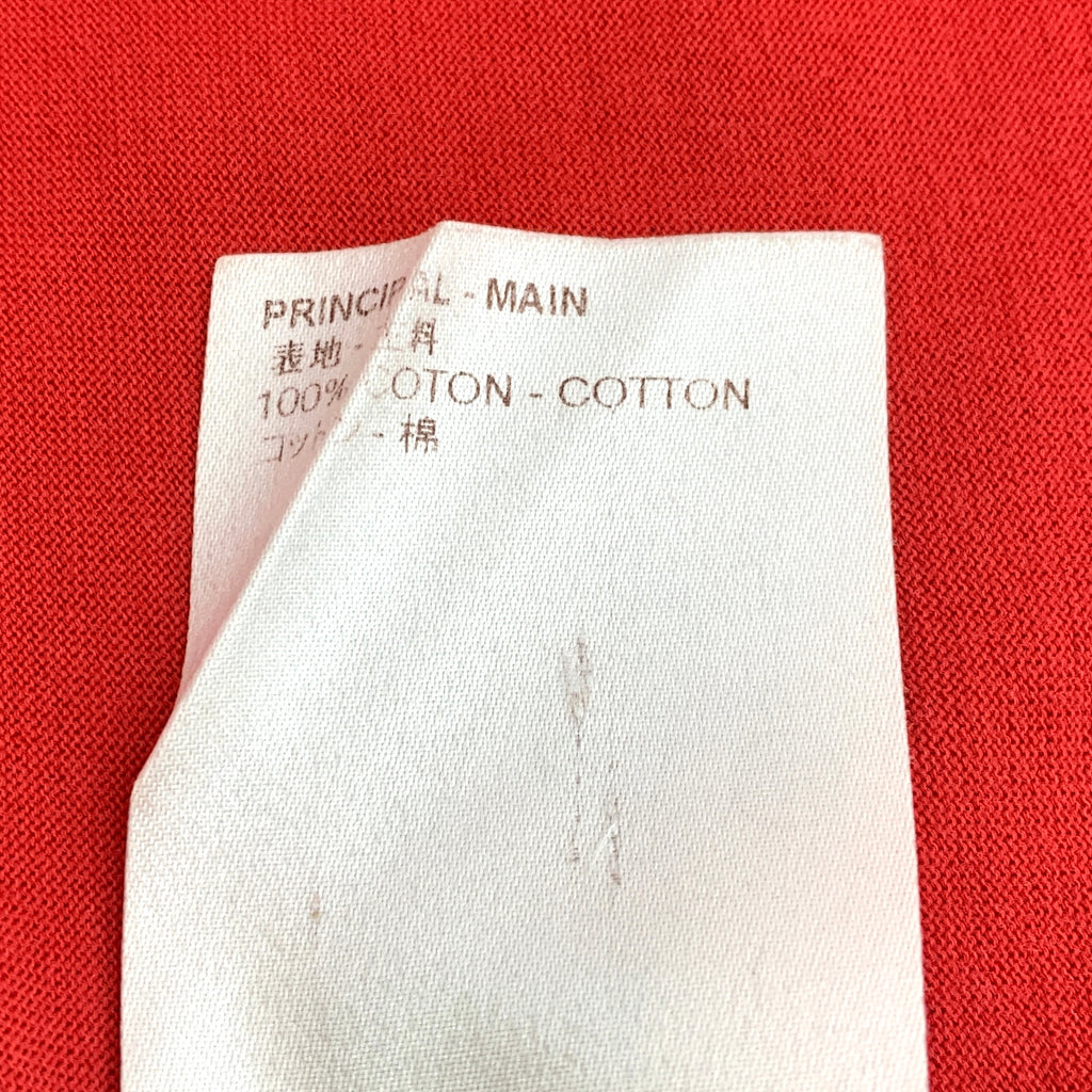 Louis Vuitton Red Cotton Logo Embroidered Crew Neck T-Shirt