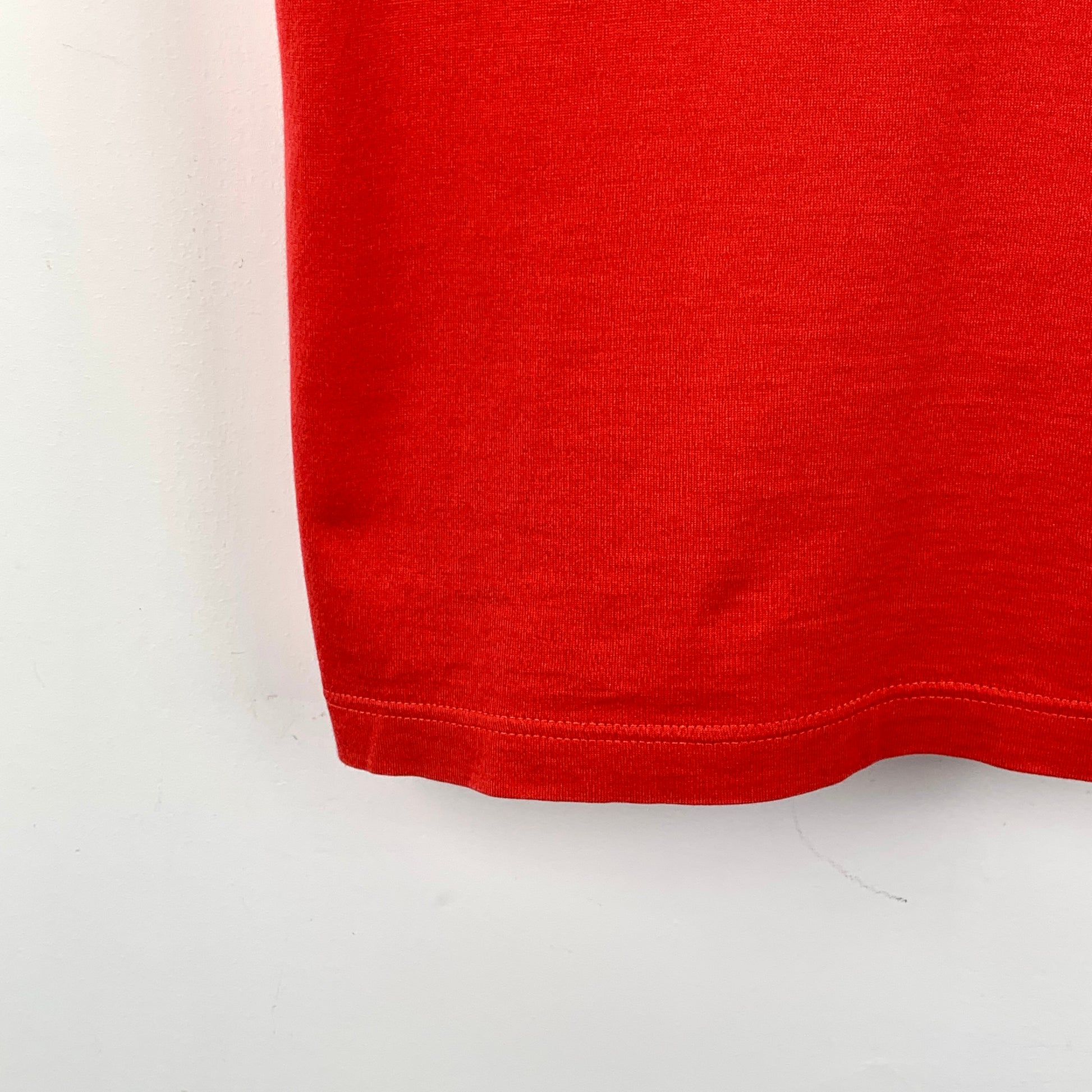 Louis Vuitton Red Cotton Logo Embroidered Crew Neck T-Shirt