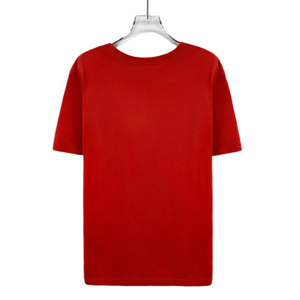 Louis Vuitton Red Cotton Logo Embroidered Crew Neck T-Shirt