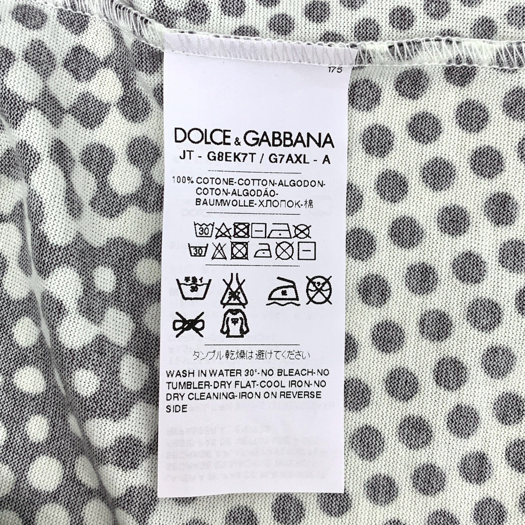 Dolce & Gabbana Polka Dot Print Cotton T-Shirt (XL) WITH TAG