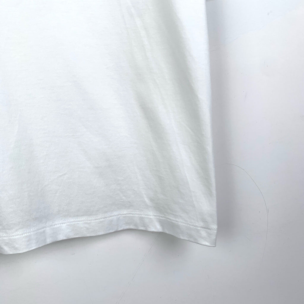 Prada Men's White Cotton T-Shirt with Pocket M