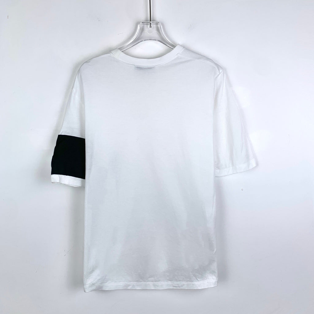 Prada Men's White Cotton T-Shirt with Pocket M