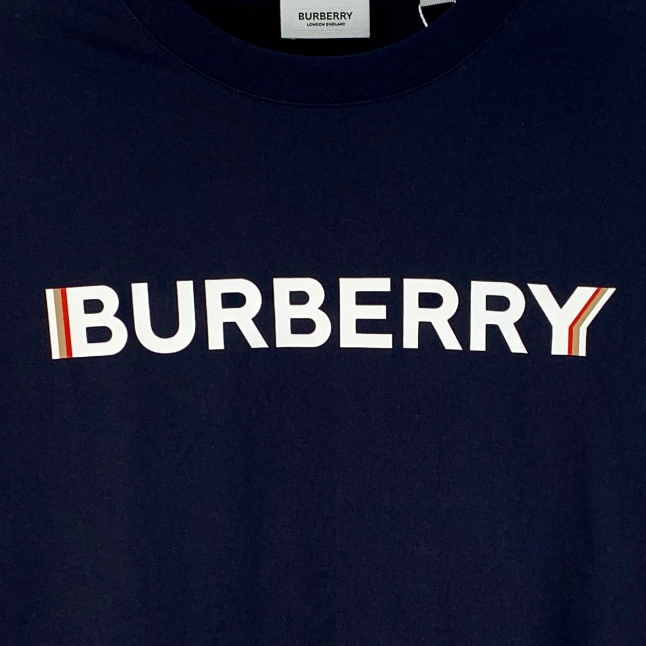 Burberry Logo Print T-shirt Blue xs