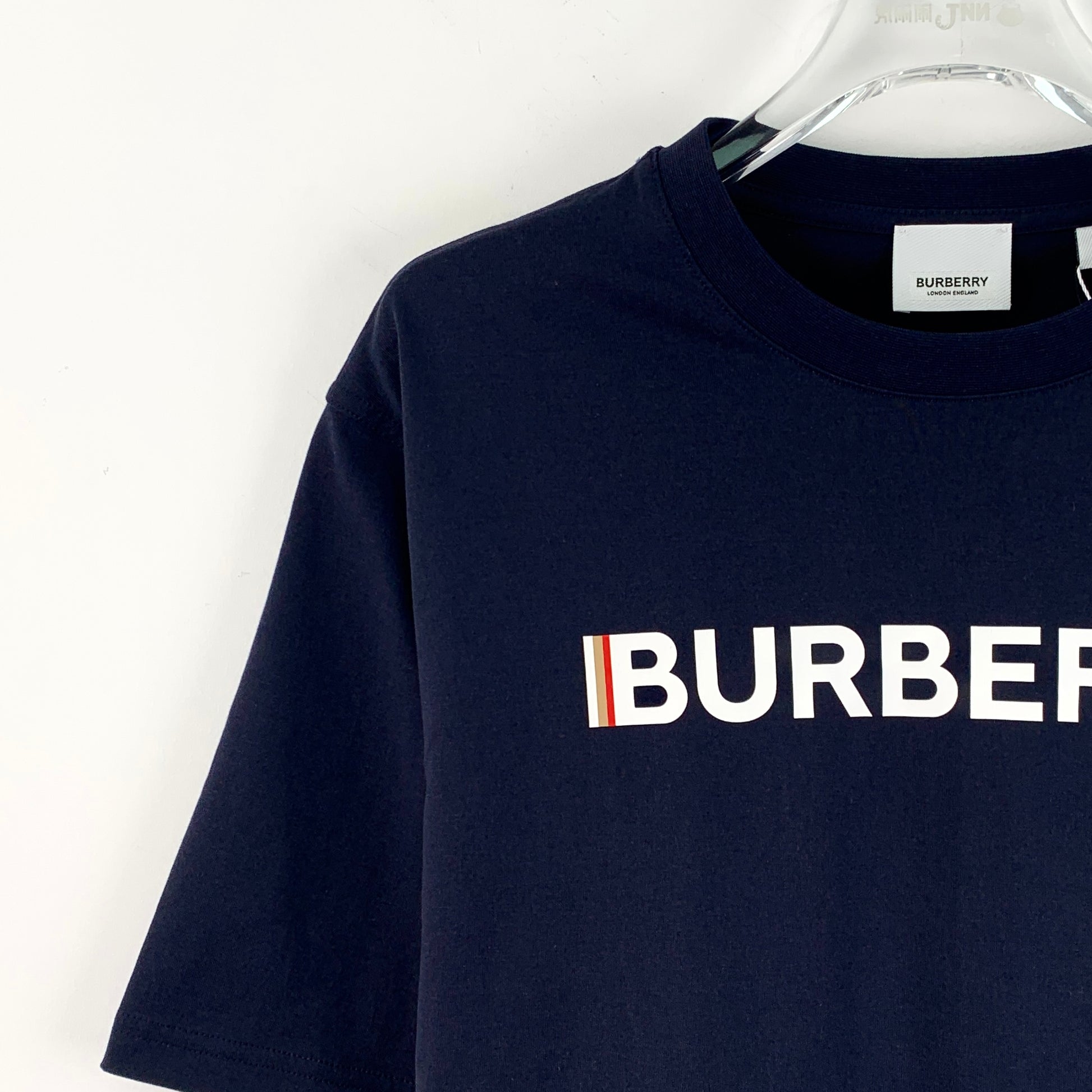 Burberry Logo Print T-shirt Blue xs