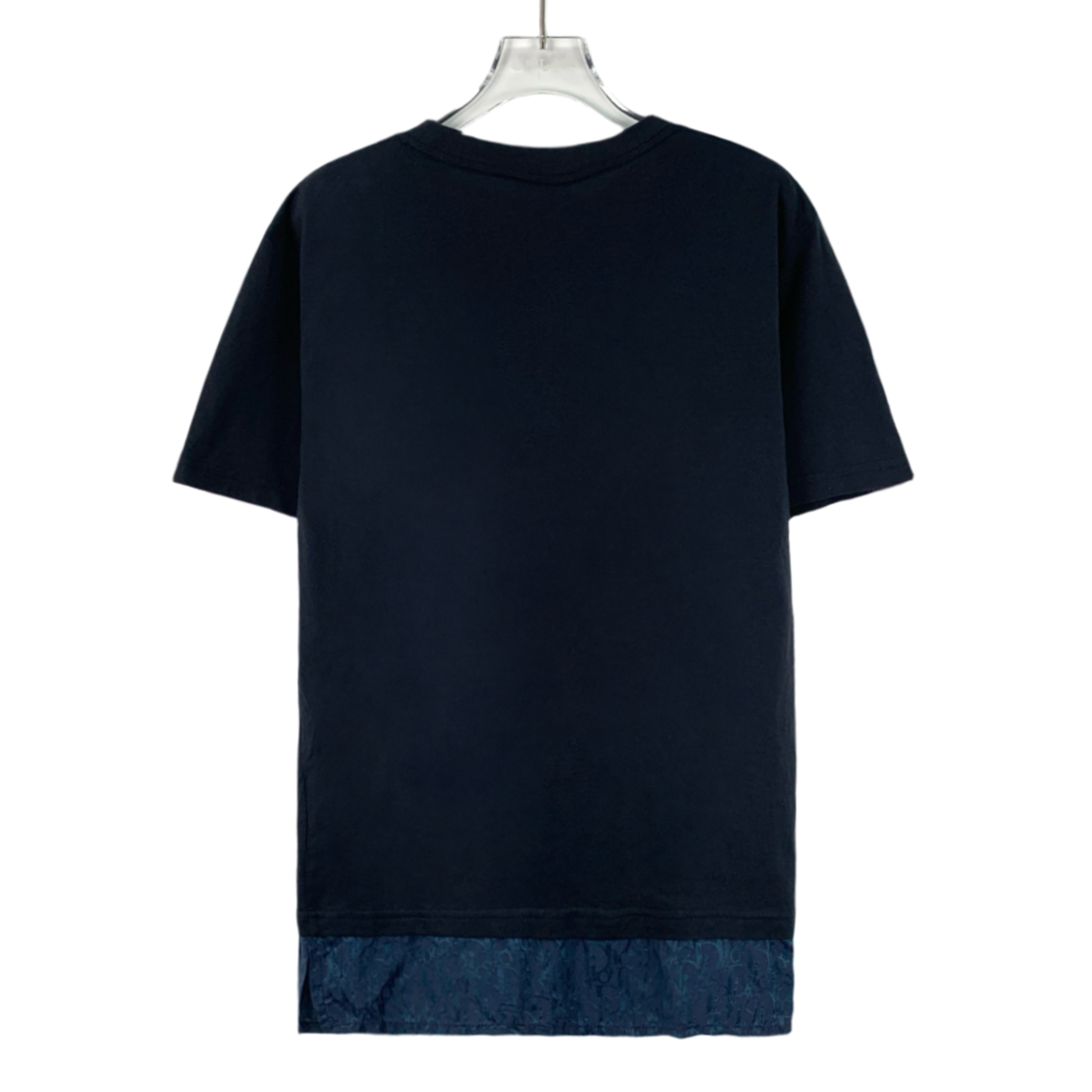 Dior Dark blue stitching logo letter jacquart cotton shirt xs