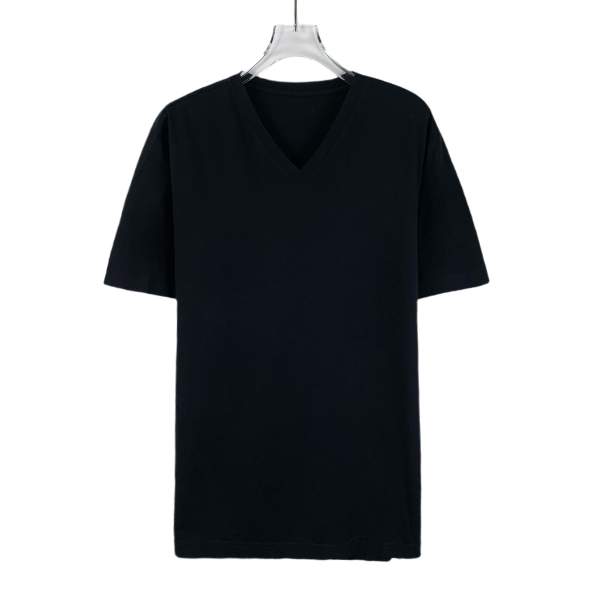 Prada Black Cotton V-Neck Short Sleeve T-Shirt XL