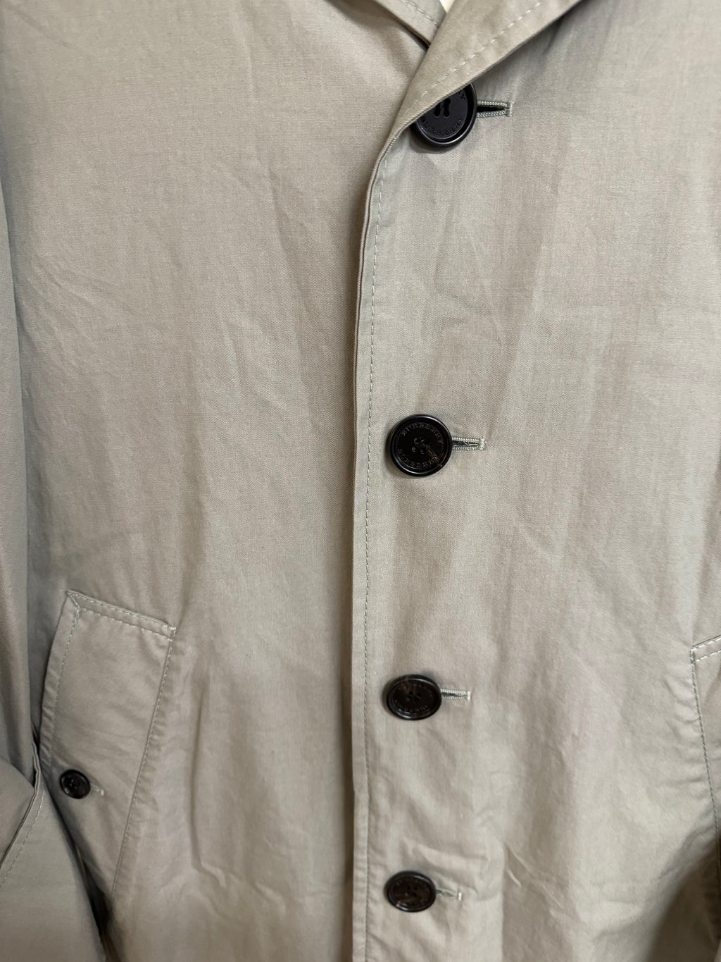 Burberry Green Cotton Trench Coat XS
