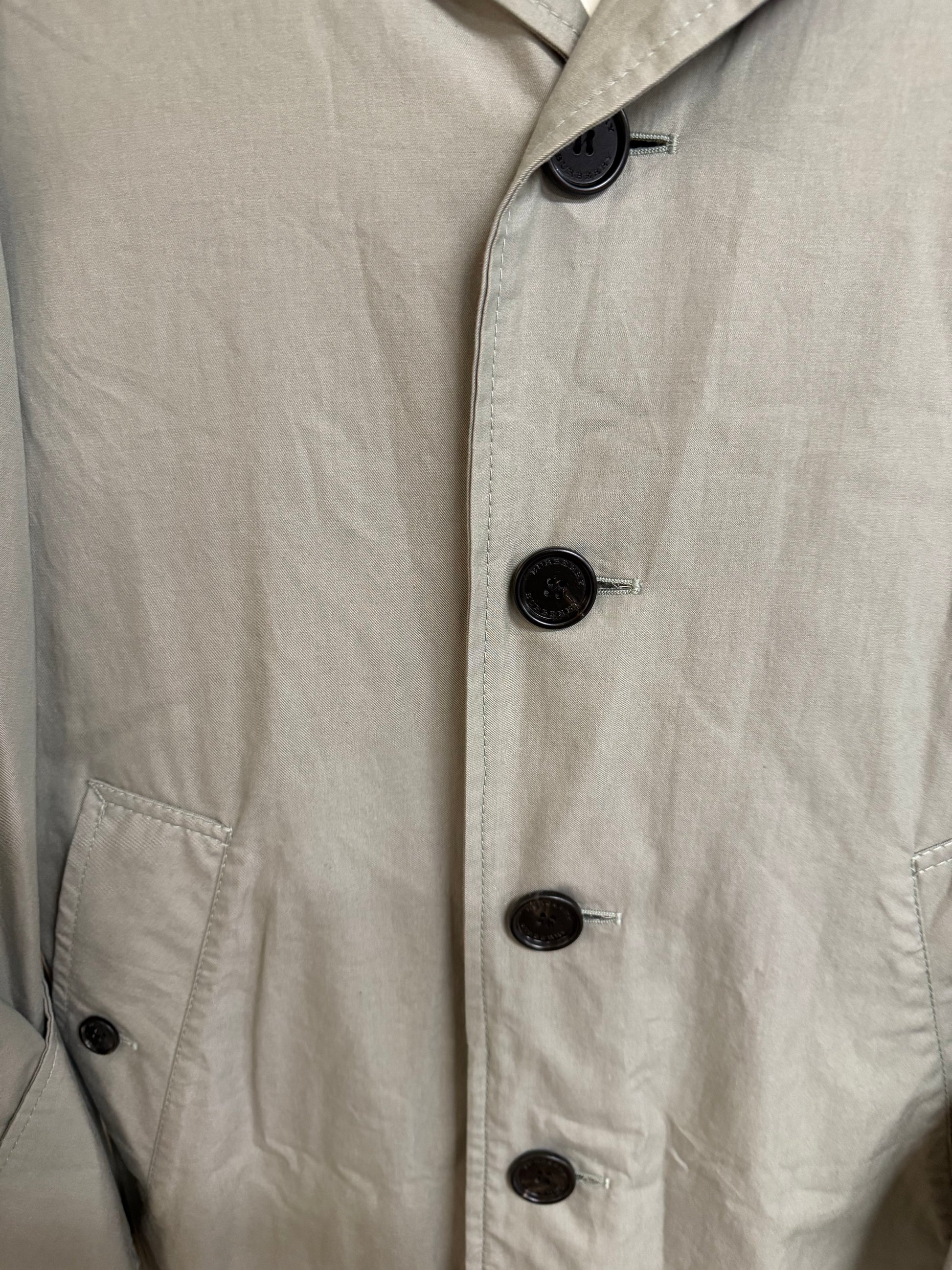 Burberry Green Cotton Trench Coat XS