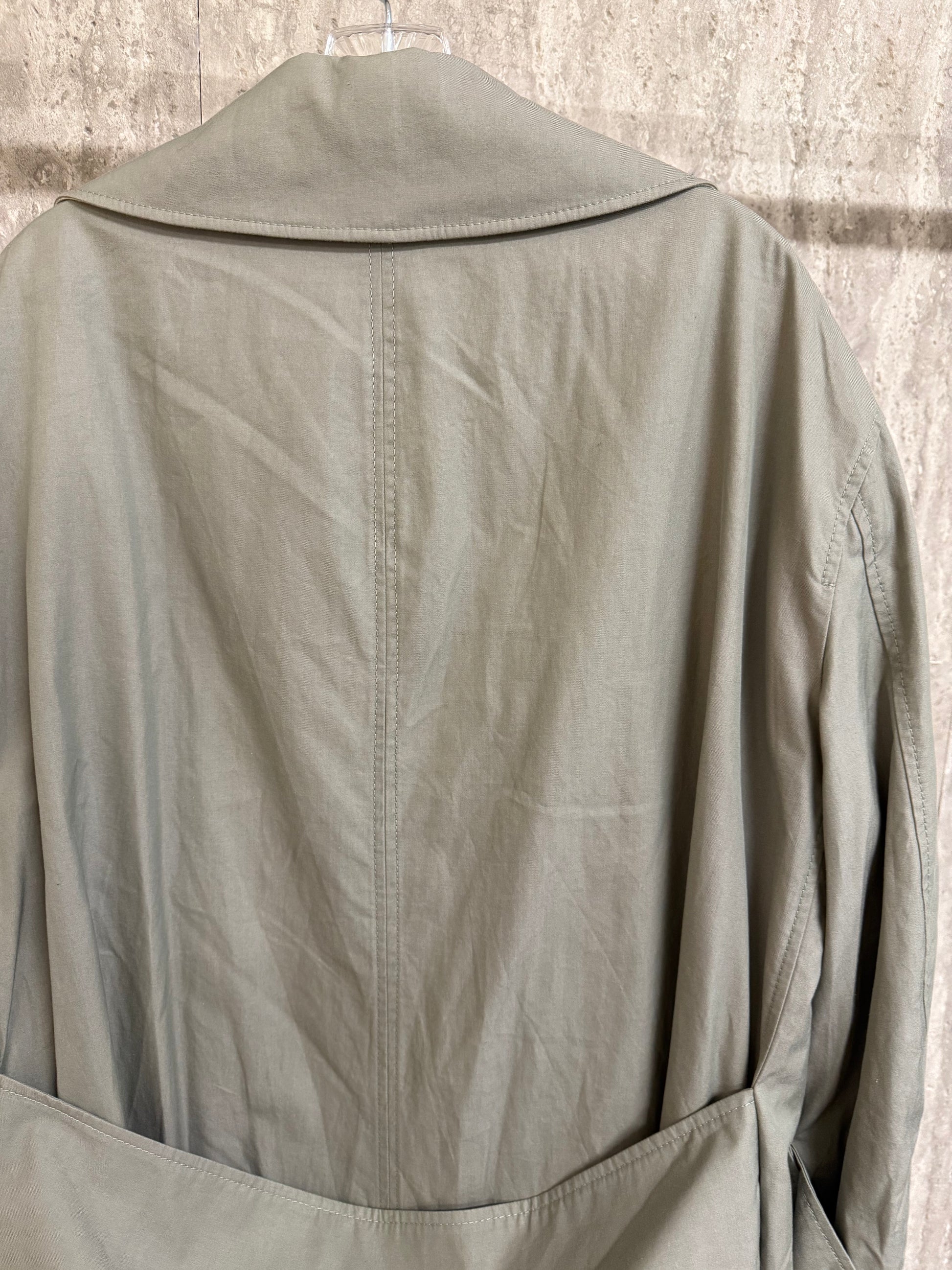Burberry Green Cotton Trench Coat XS