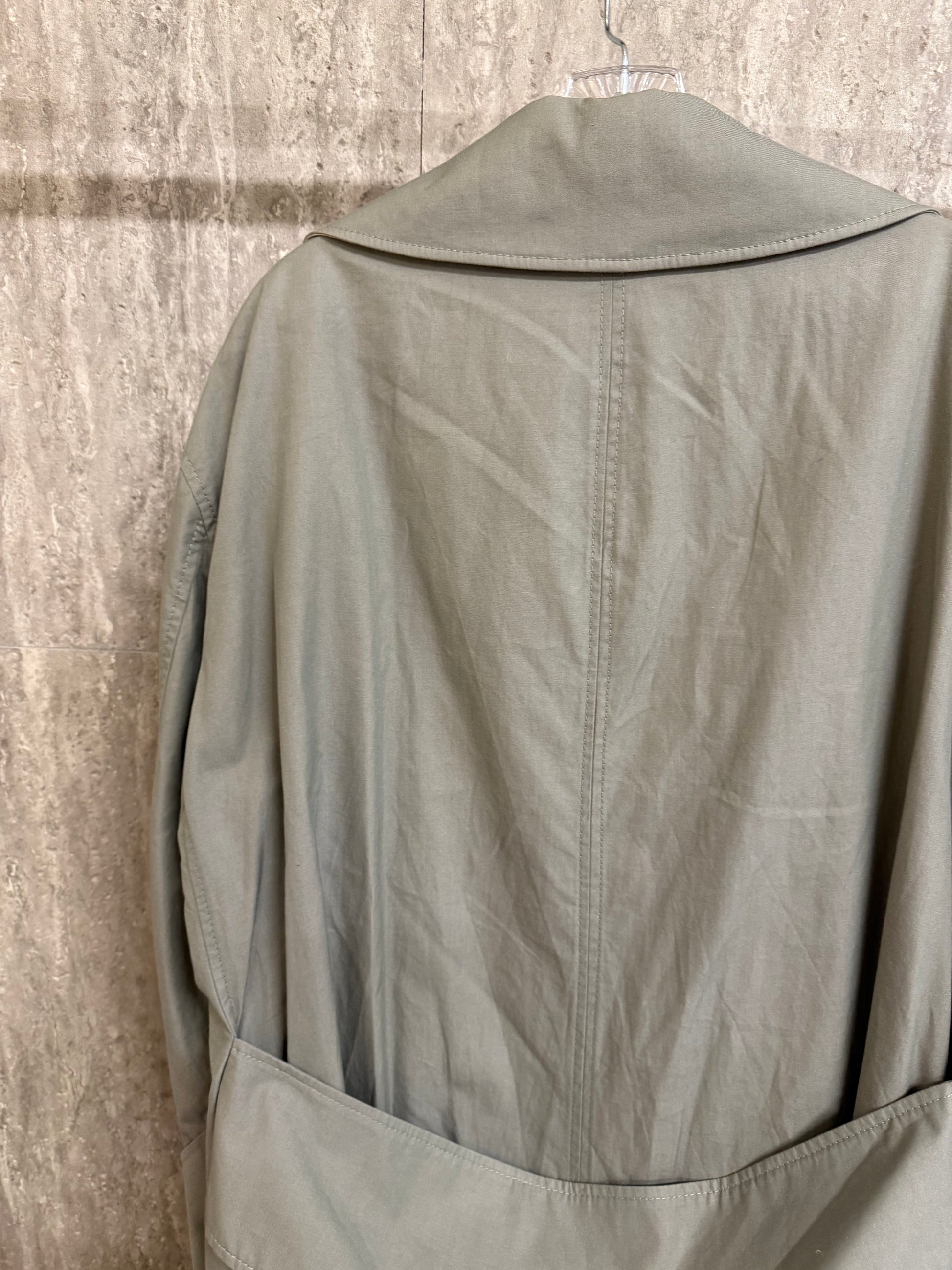 Burberry Green Cotton Trench Coat XS